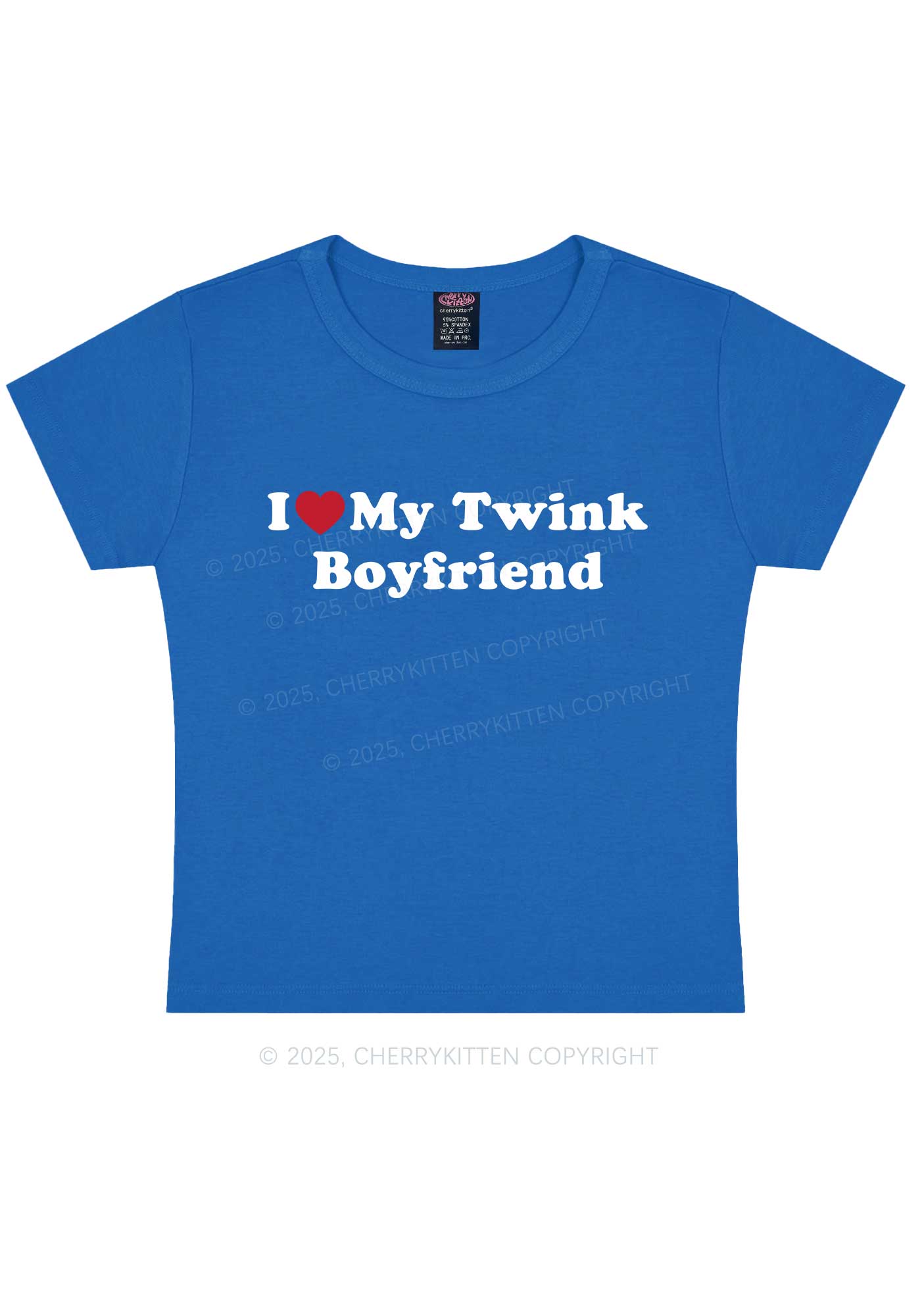 I Love My Twink BF Pride Y2K Baby Tee Cherrykitten