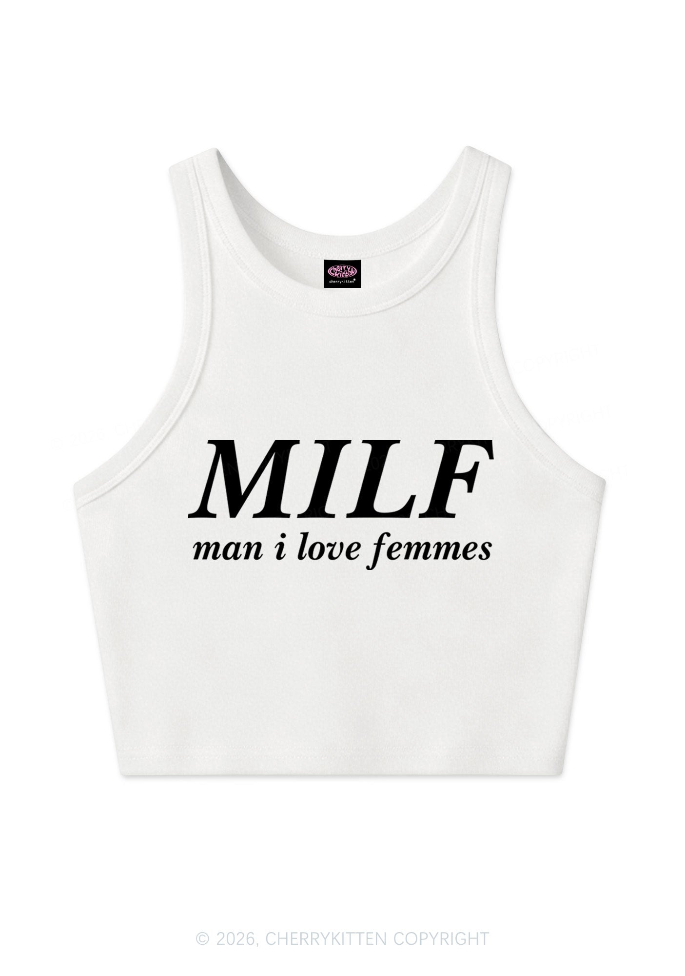Man I Love Femme Y2K Crop Tank Top Cherrykitten