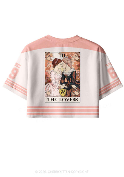 Victorian Rose Lesbian Pride Y2K Crop Sport Jersey Shirts Cherrykitten