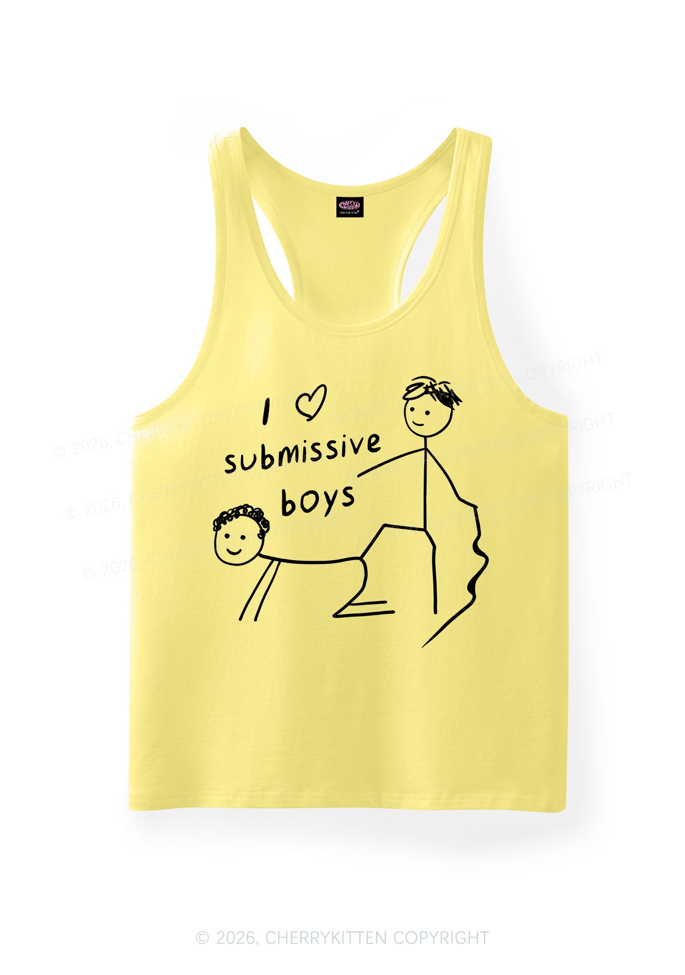I Love S Gay Boys Pride Y2K Men Racerback Tank Top Cherrykitten
