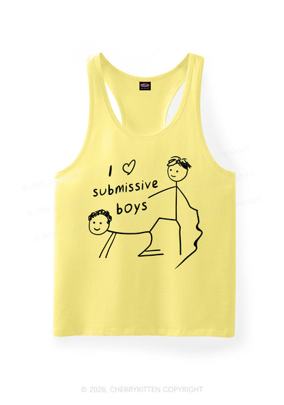 I Love S Gay Boys Pride Y2K Men Racerback Tank Top Cherrykitten
