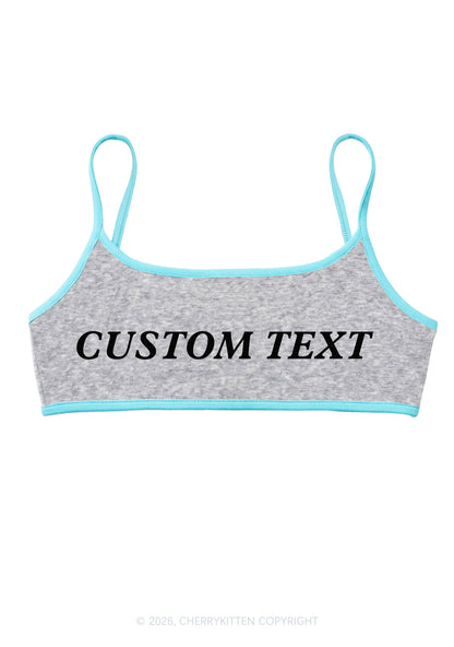 Custom Text Y2K Super Crop Cami Cherrykitten