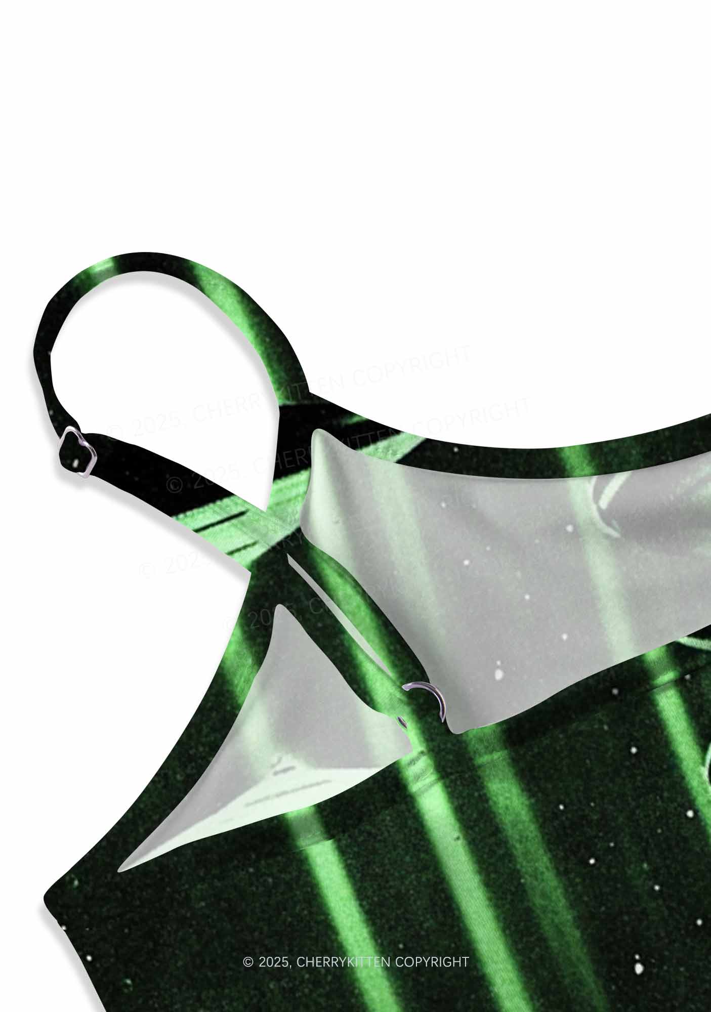 Halloween Alien DJ Y2K Print Cami Crop Top Cherrykitten