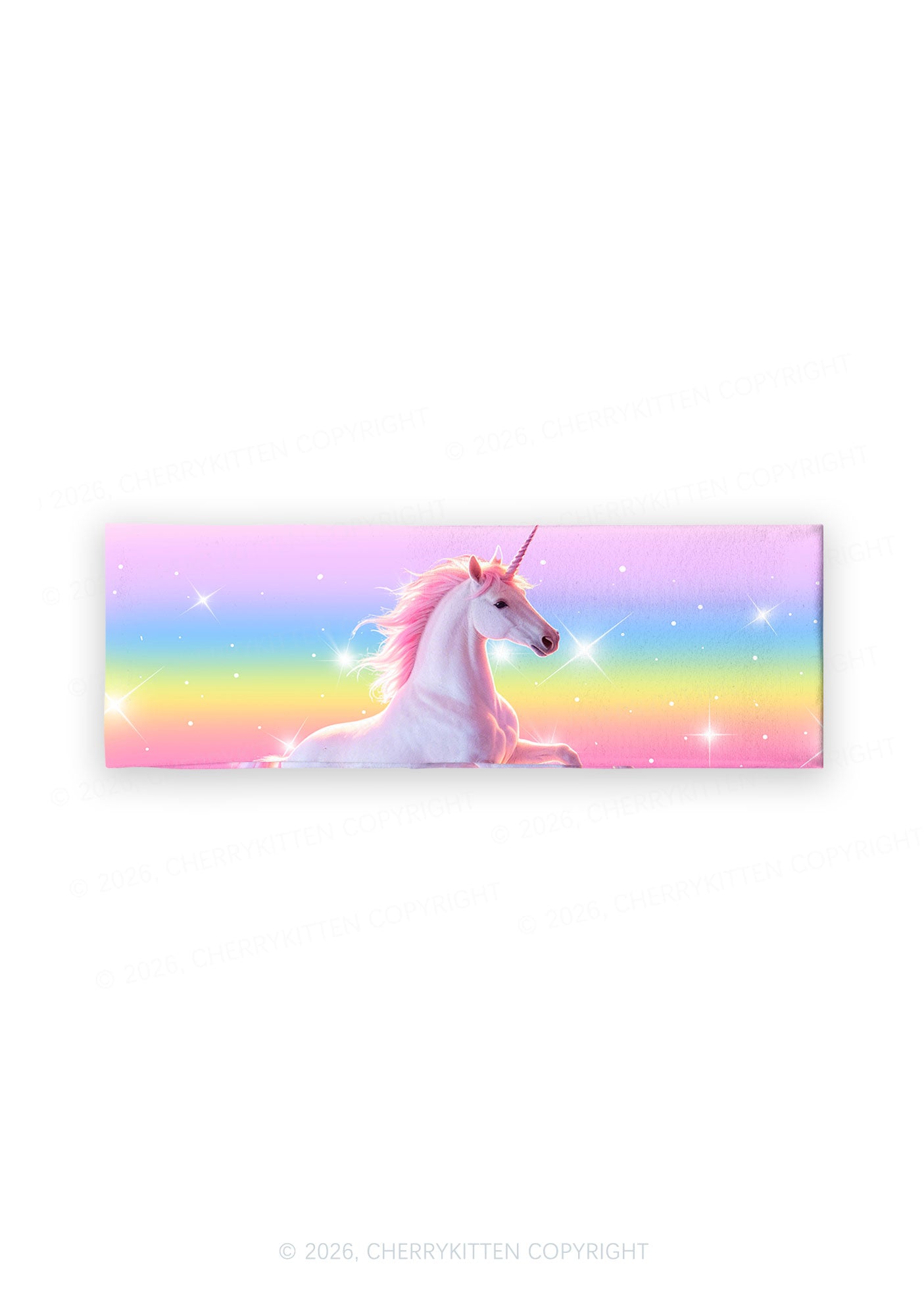 Rainbow Gradient Unicorn Y2K Print Headband Cherrykitten