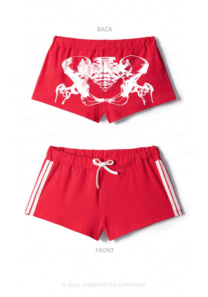 Pelvic Anatomy Y2K Drawstring Mini Shorts Cherrykitten