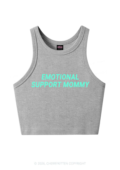Emotional Support Mommy Y2K Crop Tank Top Cherrykitten