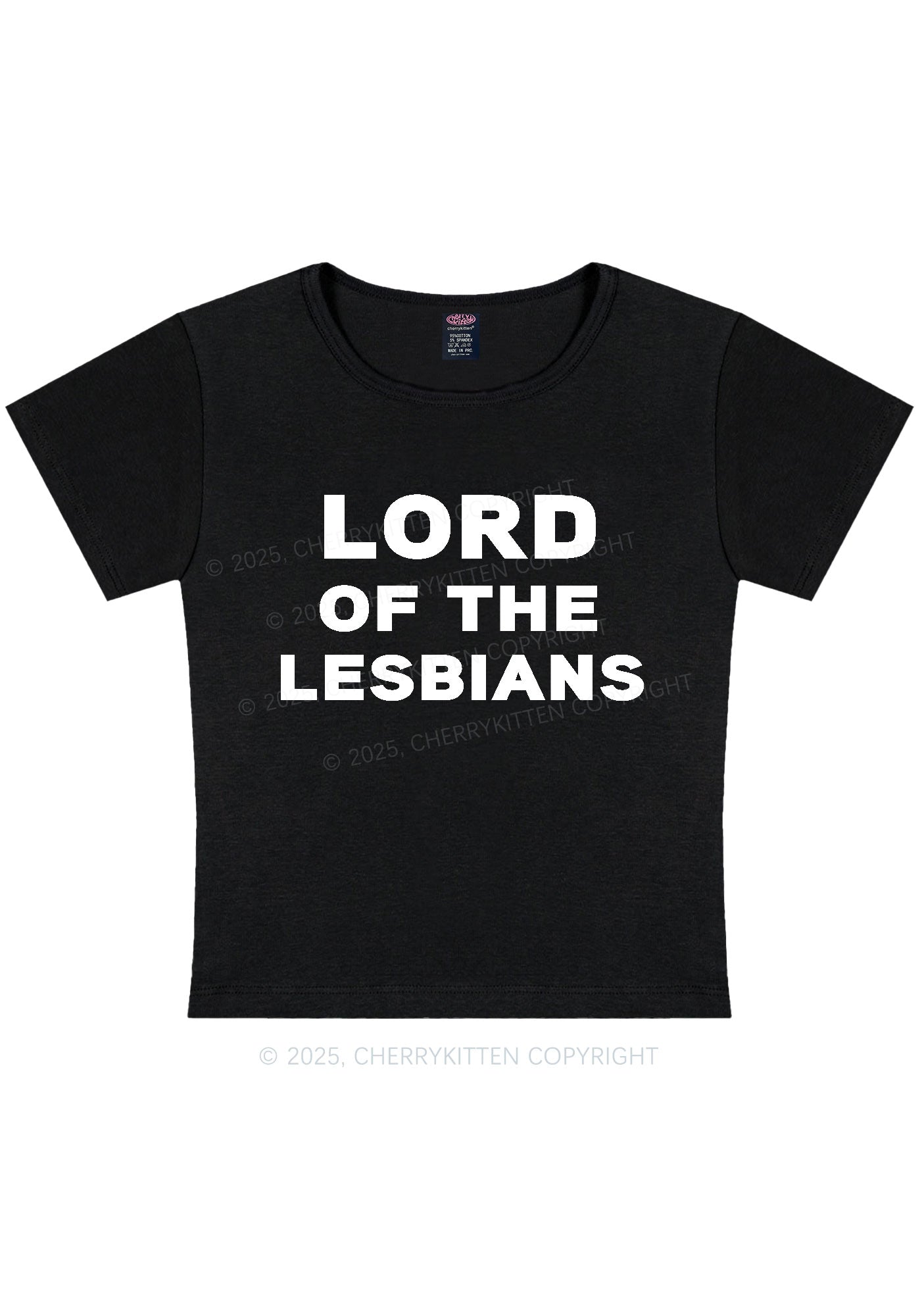 Lord Of The Lesbians Y2K Baby Tee Cherrykitten