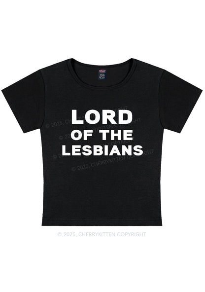 Lord Of The Lesbians Y2K Baby Tee Cherrykitten