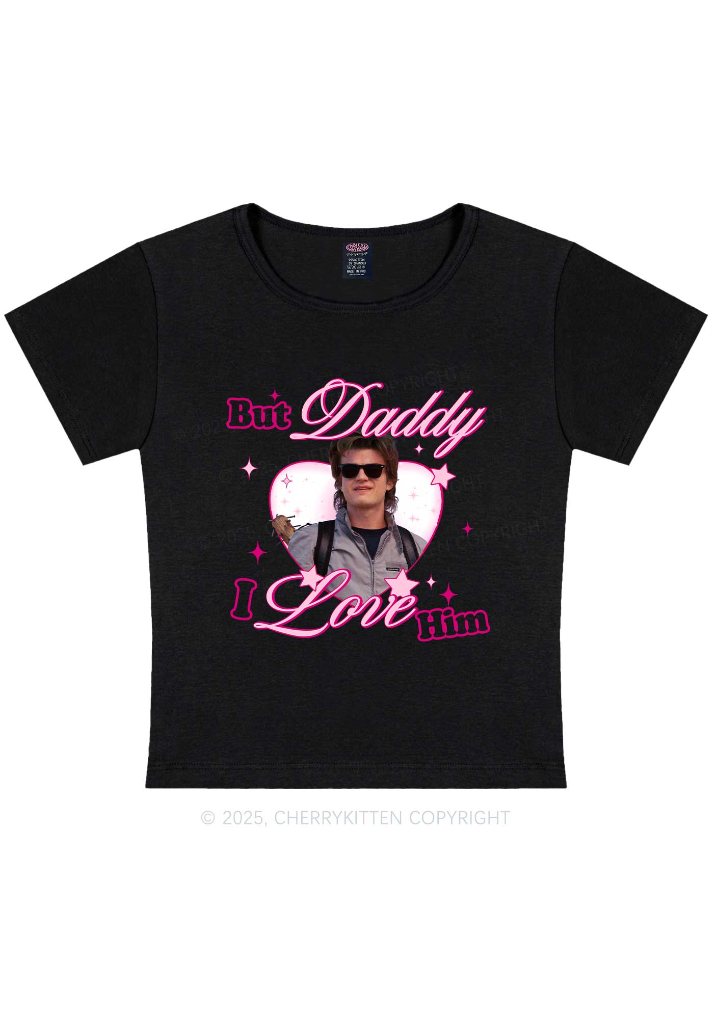 Daddy I Love Him Y2K Baby Tee Cherrykitten