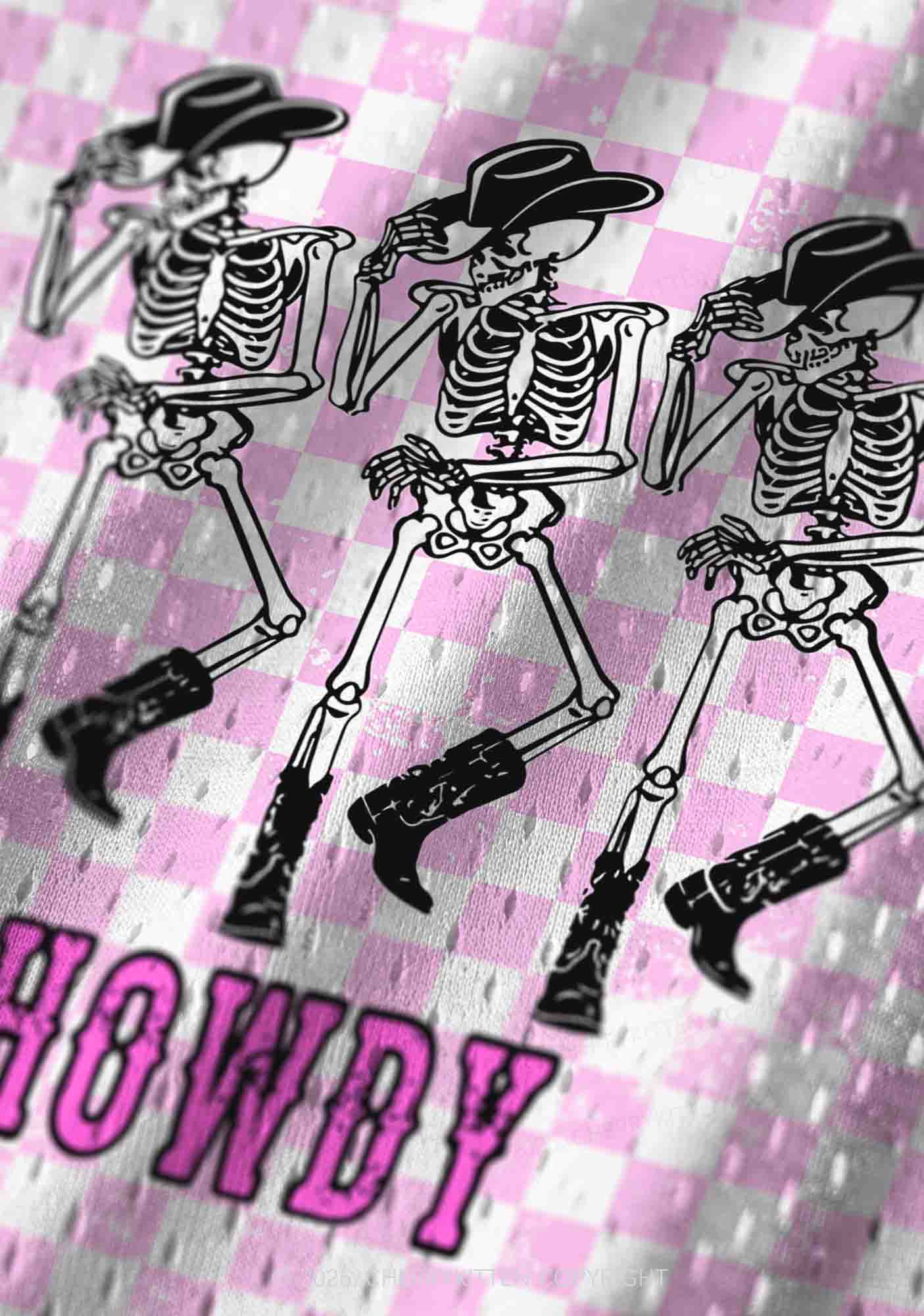 Custom Halloween Howdy Dancing Skeletons Y2K Sport Jersey Tank Cherrykitten