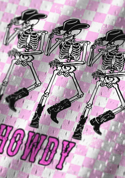 Custom Halloween Howdy Dancing Skeletons Y2K Sport Jersey Tank Cherrykitten