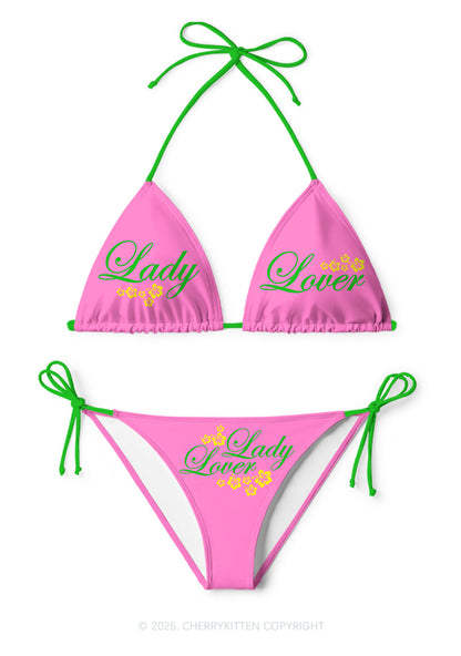 Lady Lover Floral Pride Y2K Print Bikini Set Cherrykitten