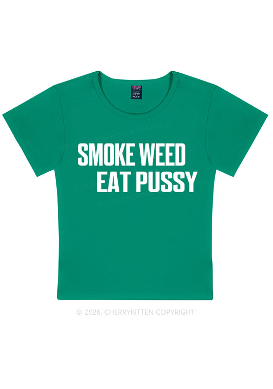 Smoke Wxxd Eat Puxxy Y2K Baby Tee Cherrykitten