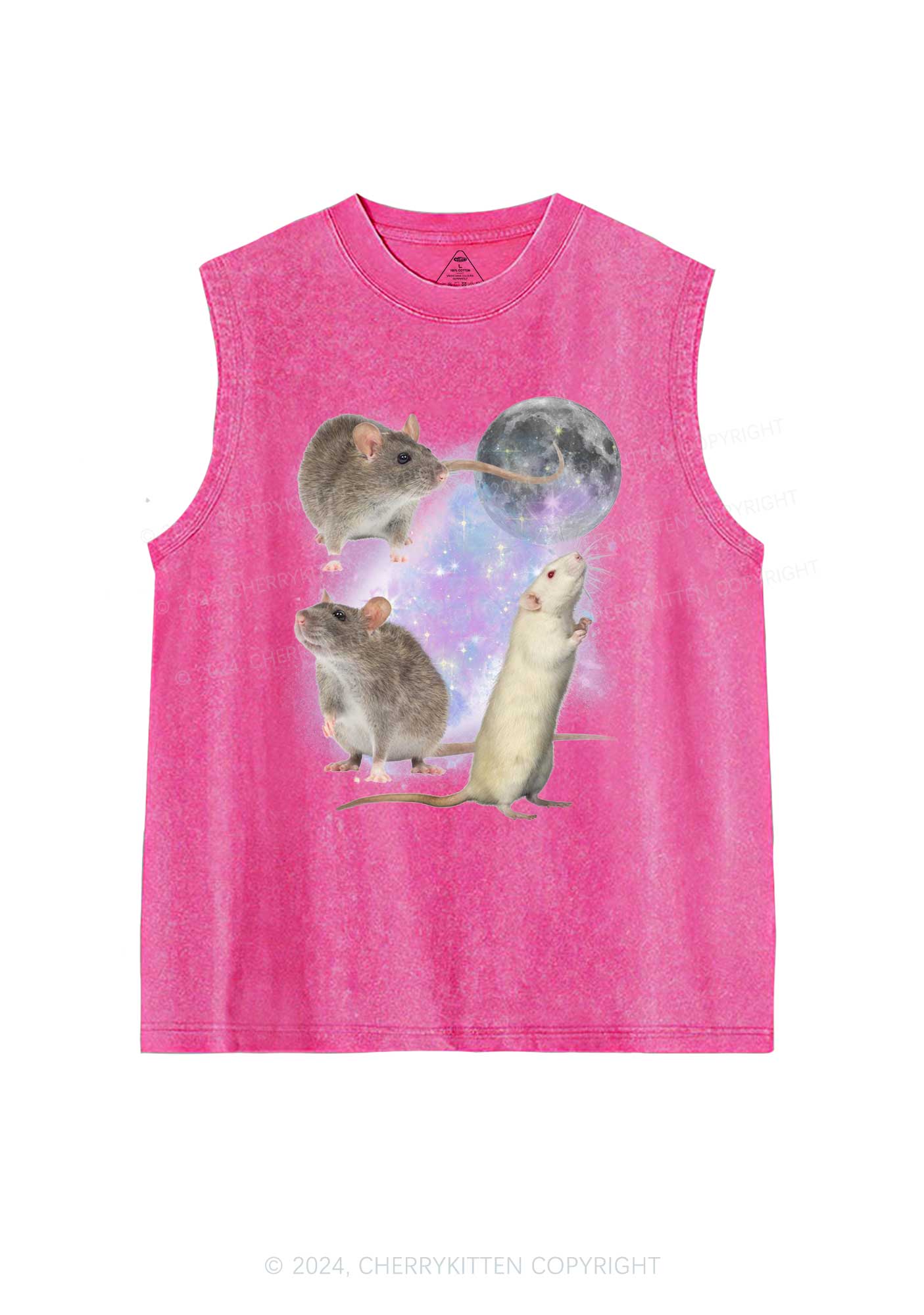 Three Rats Moon Y2K Washed Tank Cherrykitten