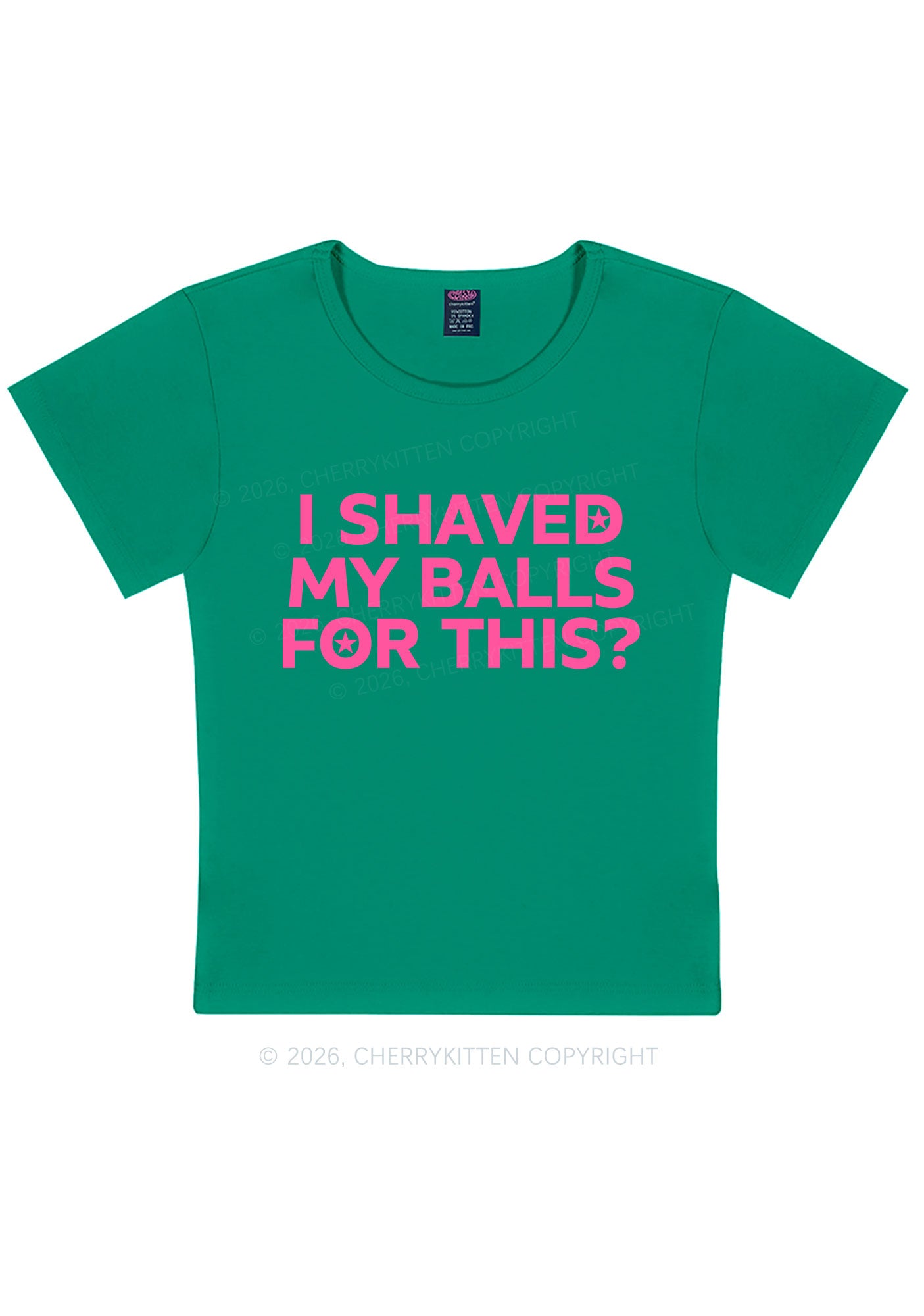 Shaved My Balls For This Y2K Baby Tee Cherrykitten