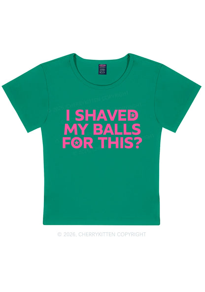 Shaved My Balls For This Y2K Baby Tee Cherrykitten