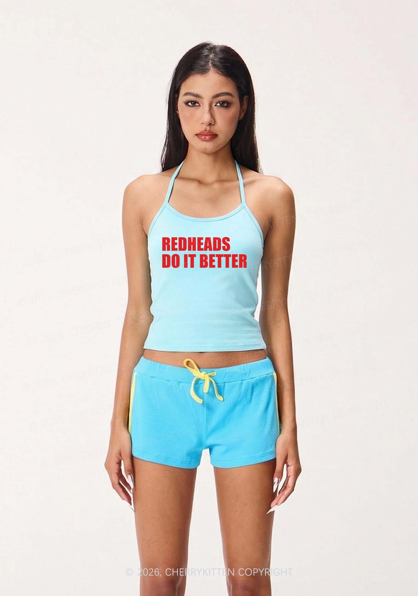 Redheads Do It Better Y2K Halter Neck Cami Cherrykitten