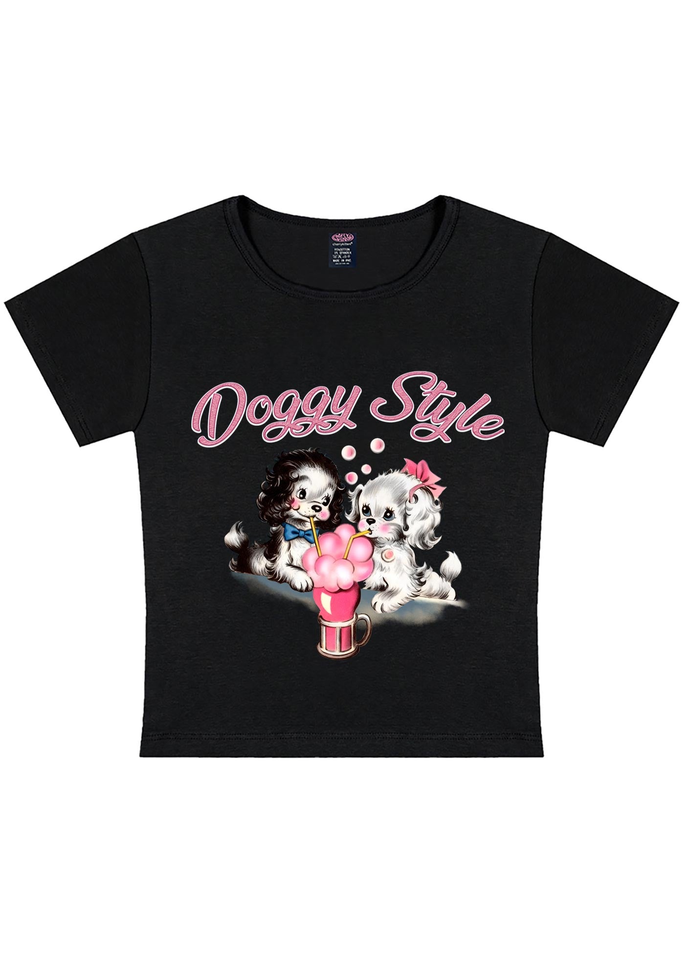 Doggy Style Y2K Baby Tee Cherrykitten