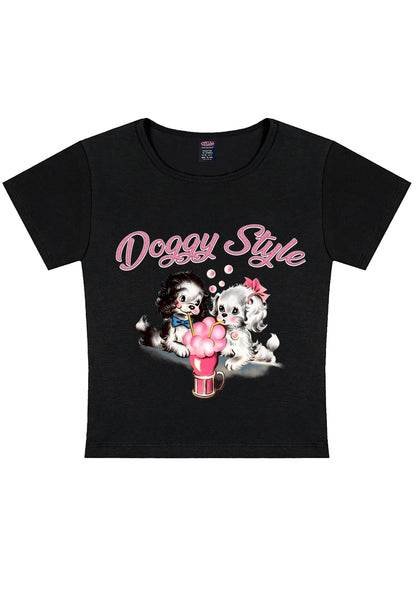 Doggy Style Y2K Baby Tee Cherrykitten