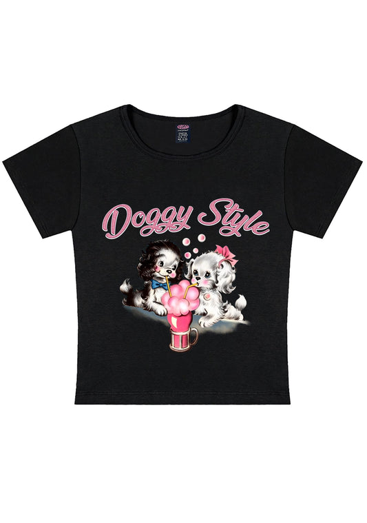 Doggy Style Y2K Baby Tee Cherrykitten