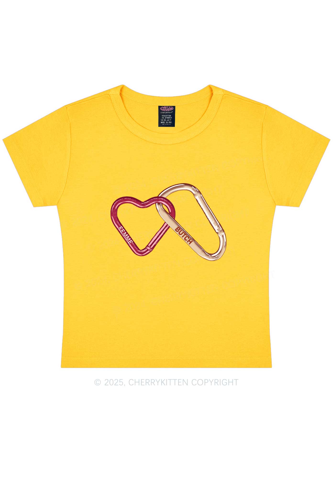 Femme Butch Y2K Baby Tee Cherrykitten