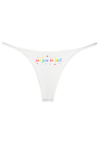 See You In Hell Pride Y2K Bikini String Thong Cherrykitten