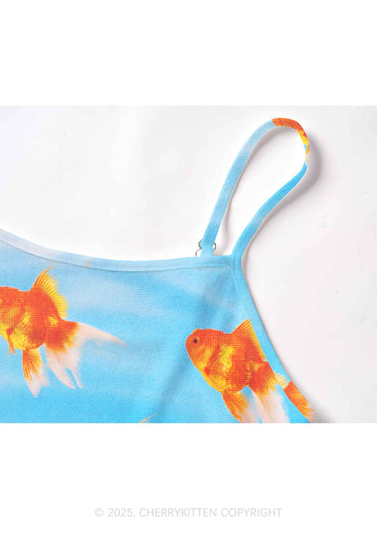 Goldfish Y2K Mesh Cami Tank Cherrykitten