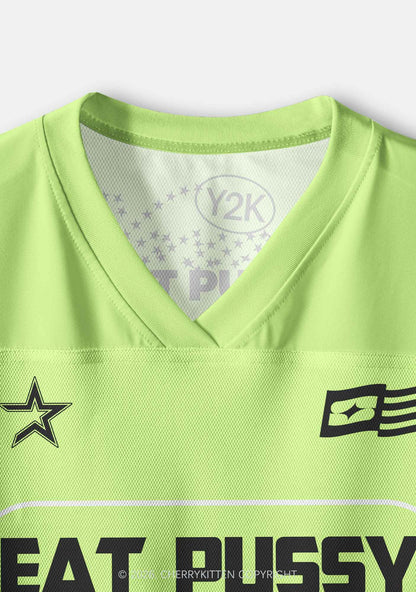 Eat Puxxy Its Vegan Y2K Crop Sport Jersey Shirts Cherrykitten
