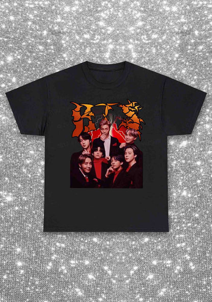 Bangtan Reacciones Kpop Y2K Chunky Shirt Cherrykitten