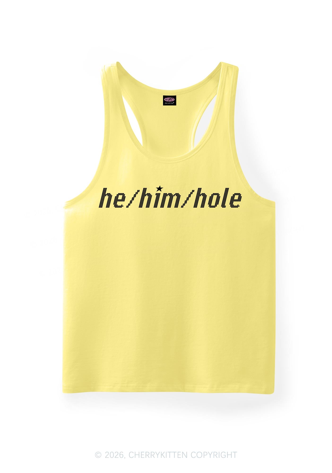 He Him Hole Pride Y2K Men Racerback Tank Top Cherrykitten