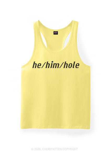 He Him Hole Pride Y2K Men Racerback Tank Top Cherrykitten