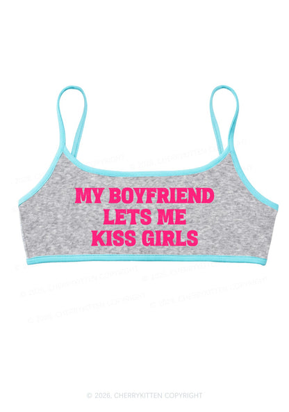 BF Lets Me Kiss Girls Y2K Super Crop Cami Cherrykitten