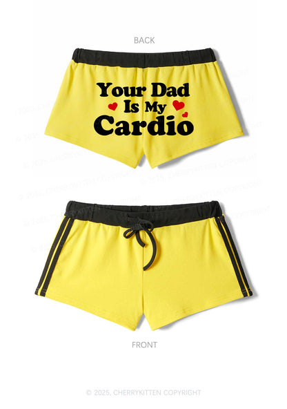 Your Dad Is My Cardio Y2K Drawstring Mini Shorts Cherrykitten