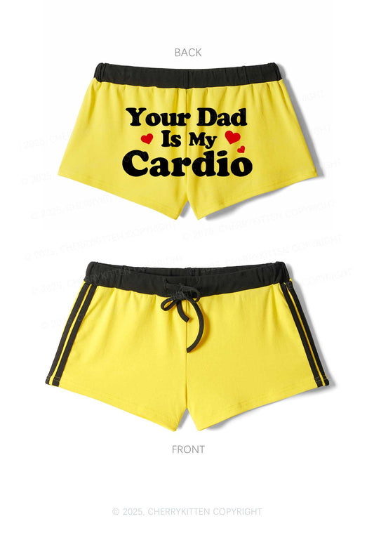 Your Dad Is My Cardio Y2K Drawstring Mini Shorts Cherrykitten
