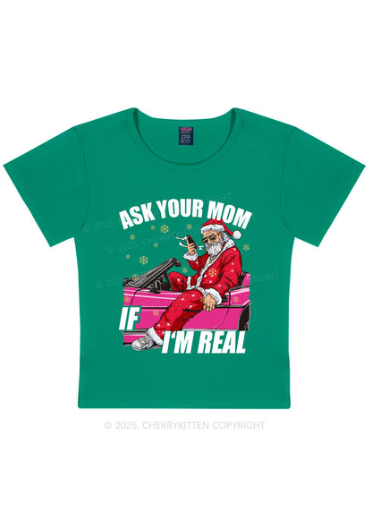 Christmas Ask Your Mom Y2K Baby Tee Cherrykitten