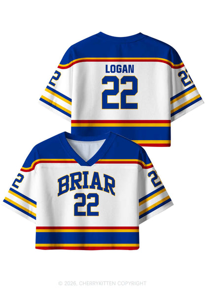 Retro White Hockey Team JL Y2K Crop Sport Jersey Shirts Cherrykitten
