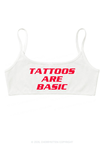 Tattoos Are Basic Y2K Super Crop Cami Cherrykitten