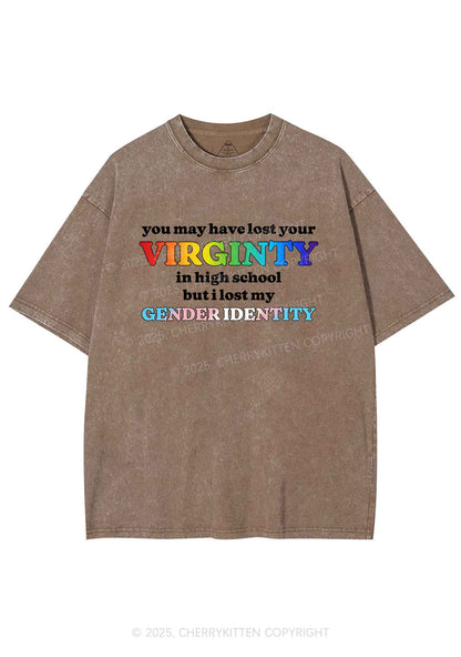 I Lost My Gender Identity Pride Y2K Shirts Washed Tee Cherrykitten