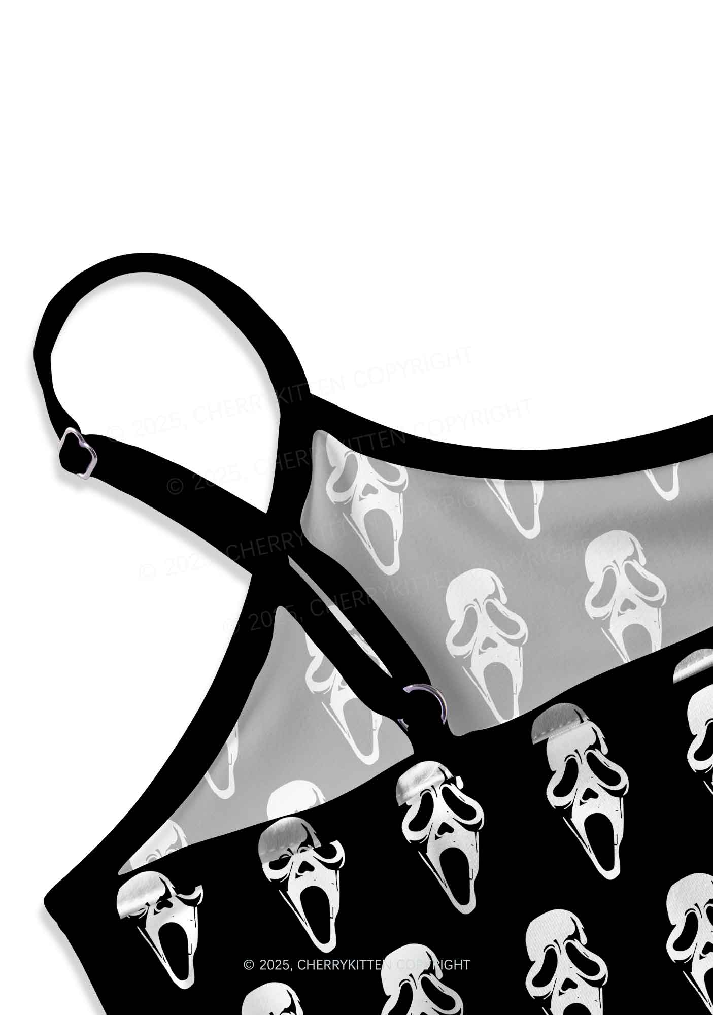 Halloween Spooky Ghost Y2K Print Cami Crop Top Cherrykitten