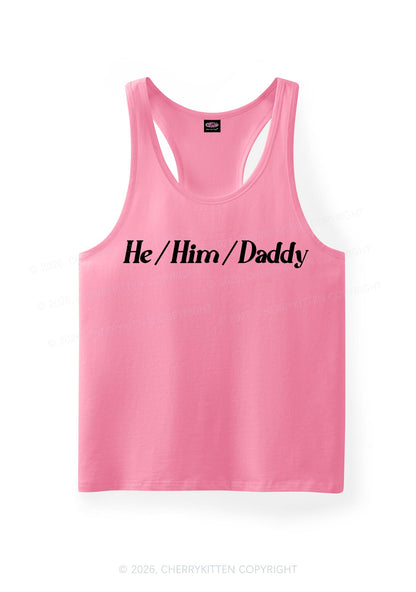 He Him Daddy Pride Y2K Men Racerback Tank Top Cherrykitten