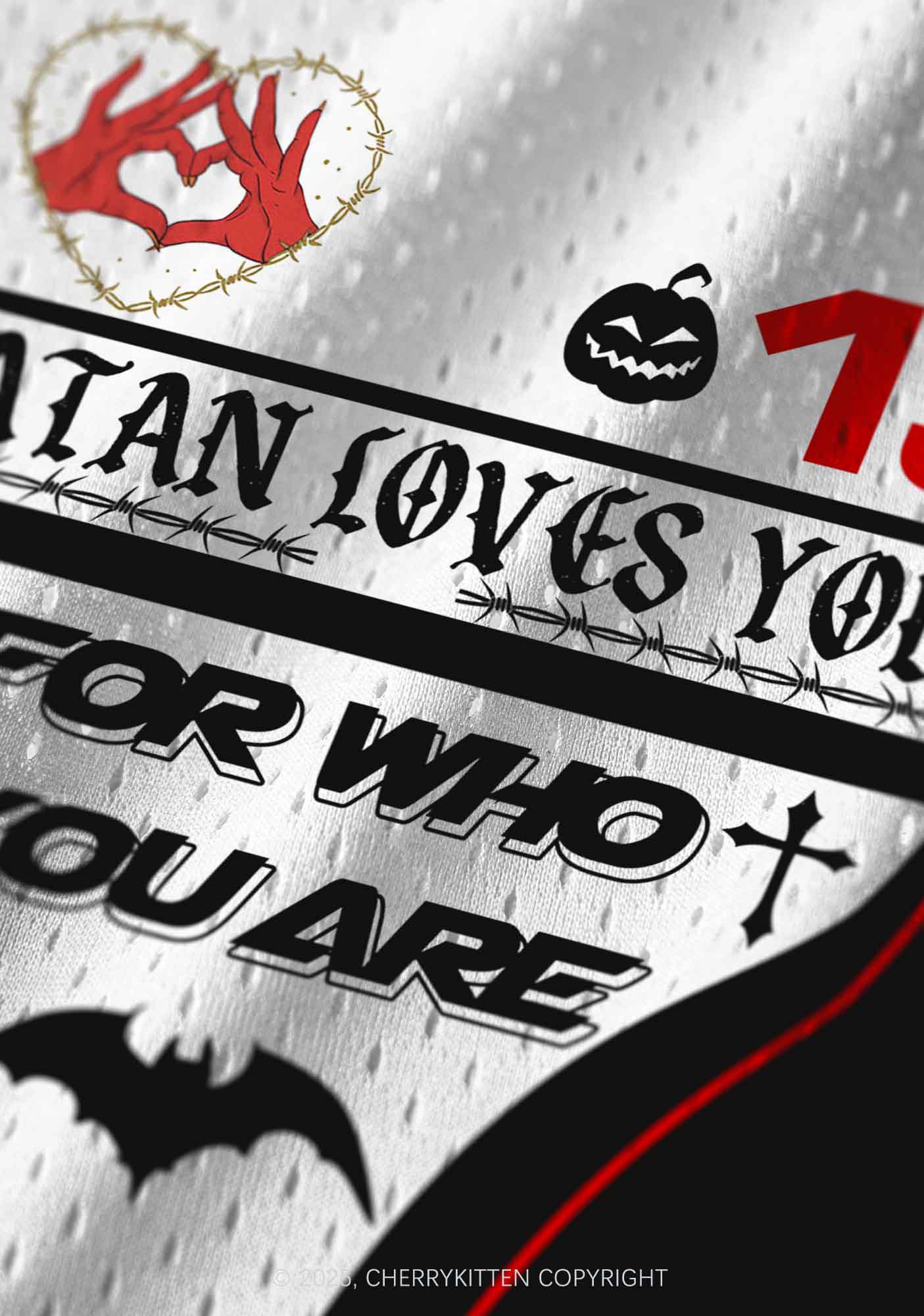 Halloween Custom Satan Loves Y2K Sport Jersey Tank Cherrykitten
