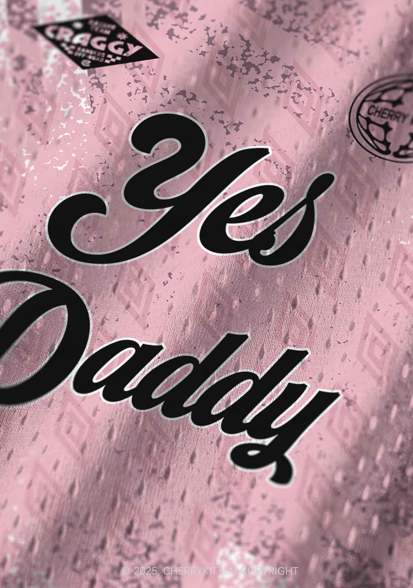 Custom Pink Yes Daddy Y2K Sport Jersey Tank Cherrykitten
