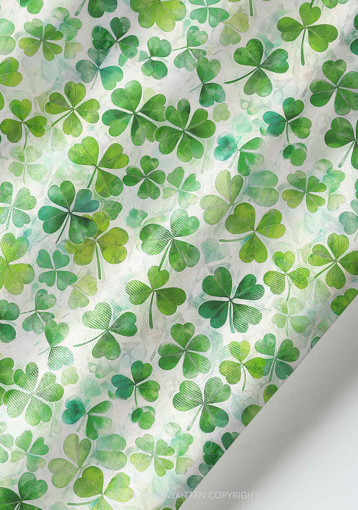 Green Shamrock Y2K Pet Shirts Cherrykitten