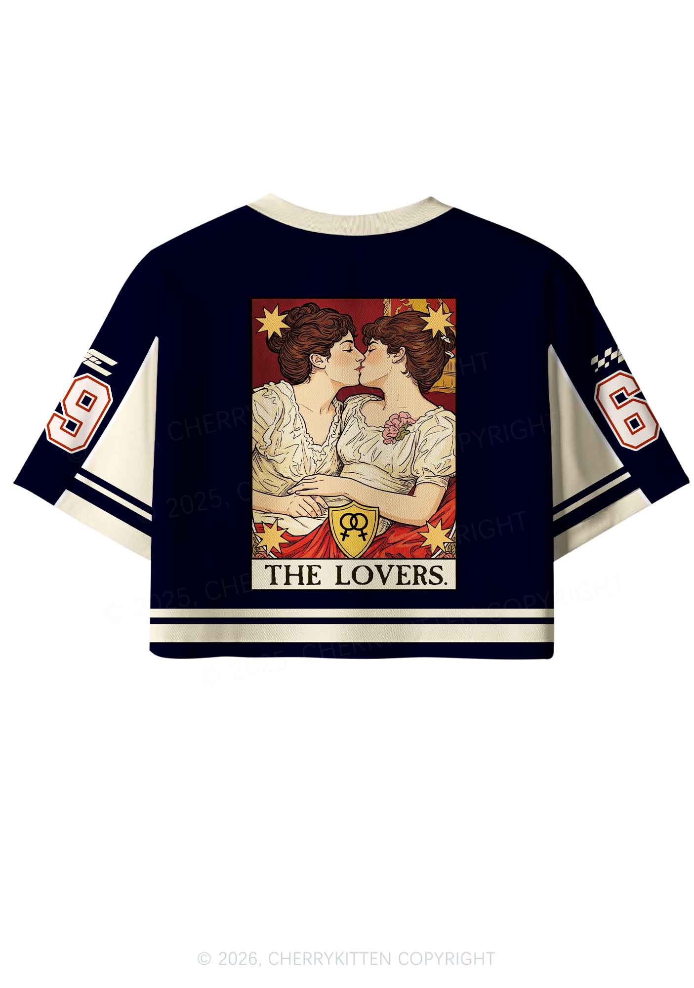 Redhead Women Kissing Pride Y2K Crop Sport Jersey Shirts Cherrykitten