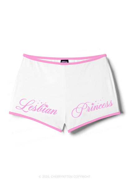 Lesbian Princess Pride Y2K Booty Shorts Cherrykitten