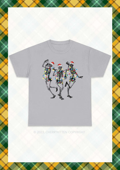 Christmas Dancing Skeletons Chunky Shirt Cherrykitten