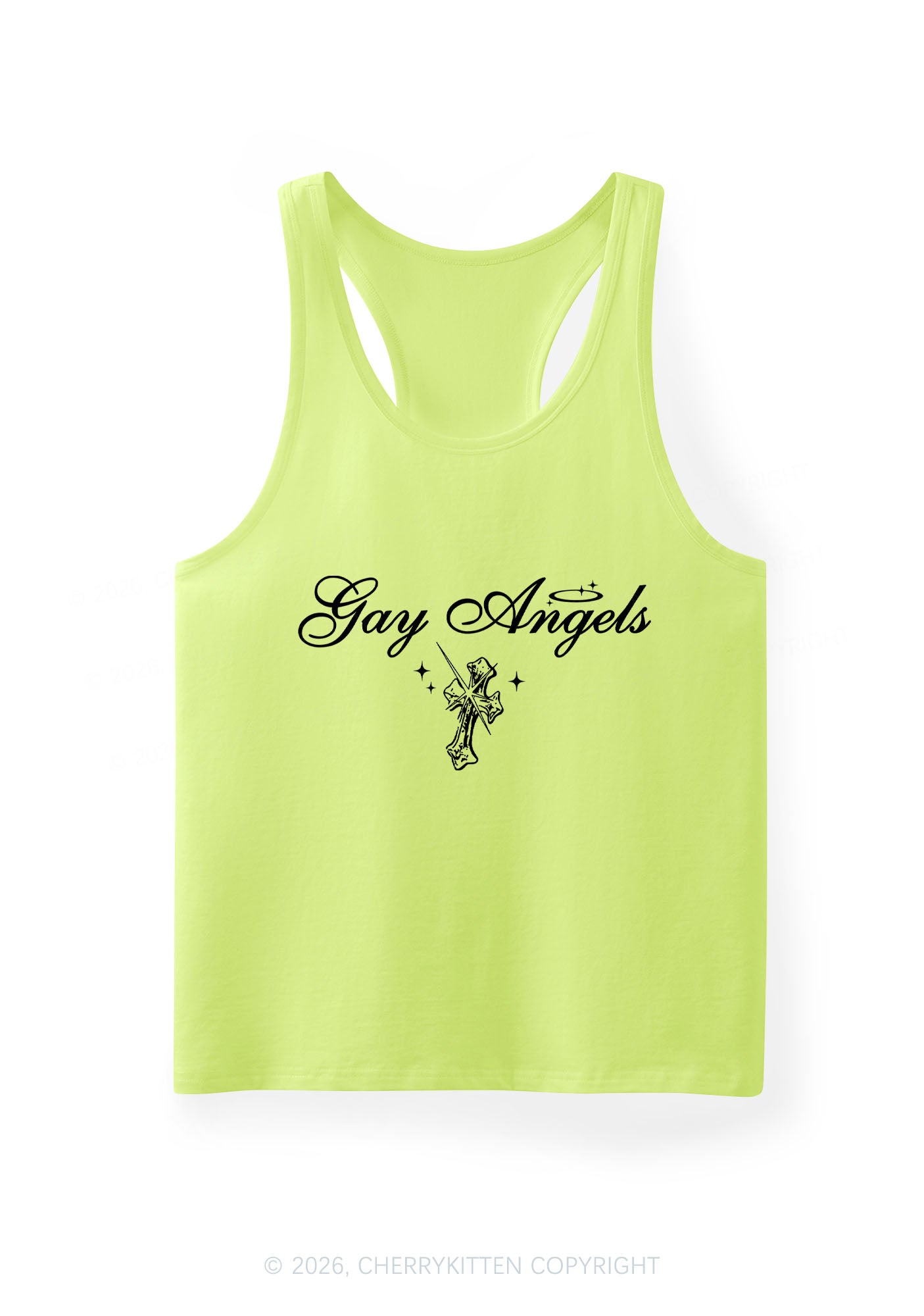 Gay Angels Pride Y2K Men Racerback Tank Top Cherrykitten
