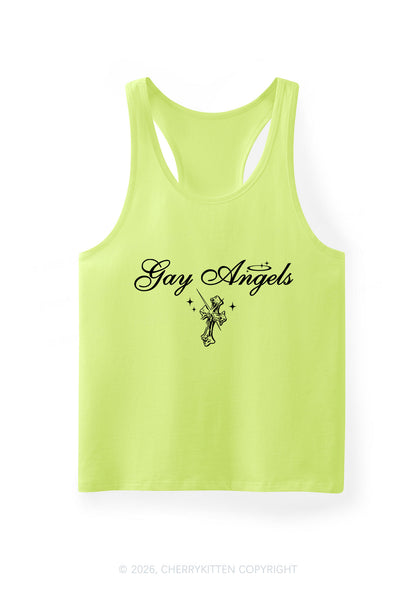 Gay Angels Pride Y2K Men Racerback Tank Top Cherrykitten