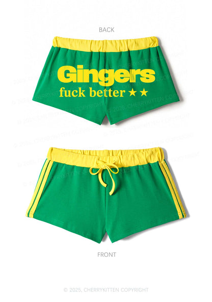 Gingers Fxxk Better Y2K Drawstring Mini Shorts Cherrykitten