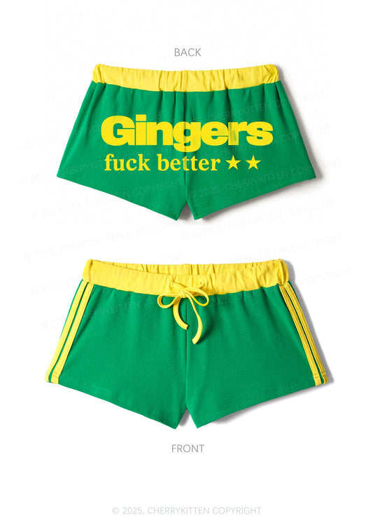 Gingers Fxxk Better Y2K Drawstring Mini Shorts Cherrykitten